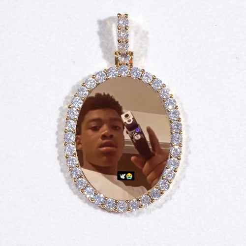 3D Oval Custom Picture Pendant