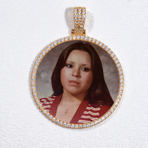 MEDIUM 3D CIRCLE CUSTOM PICTURE PENDANT