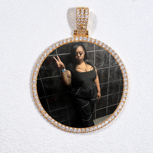 MEDIUM 3D CIRCLE CUSTOM PICTURE PENDANT
