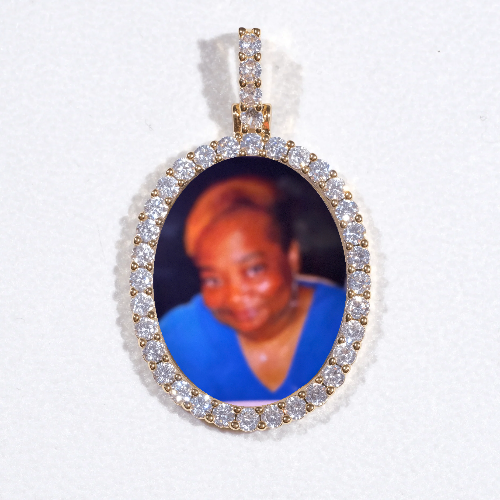 3D Oval Custom Picture Pendant