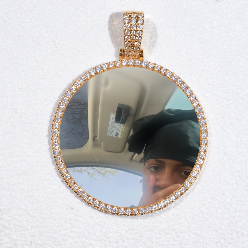 MEDIUM 3D CIRCLE CUSTOM PICTURE PENDANT