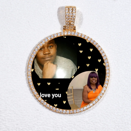 MEDIUM 3D CIRCLE CUSTOM PICTURE PENDANT