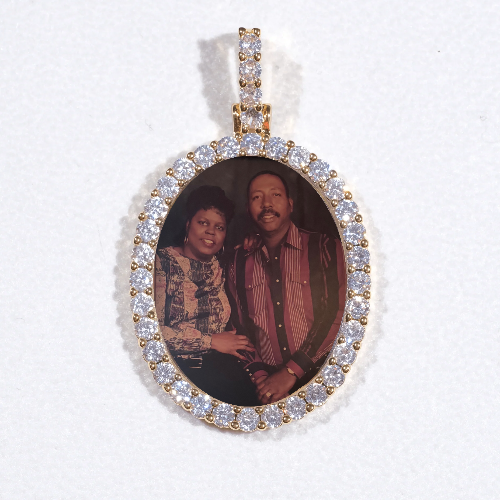 3D Oval Custom Picture Pendant