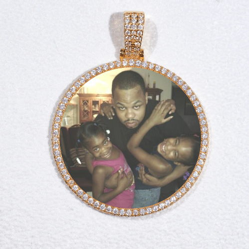 MEDIUM 3D CIRCLE CUSTOM PICTURE PENDANT