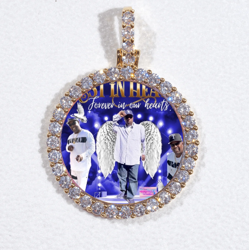 3D CIRCLE CUSTOM PICTURE PENDANT SMALL SIZE