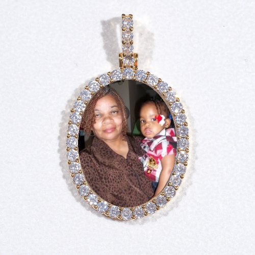 3D Oval Custom Picture Pendant