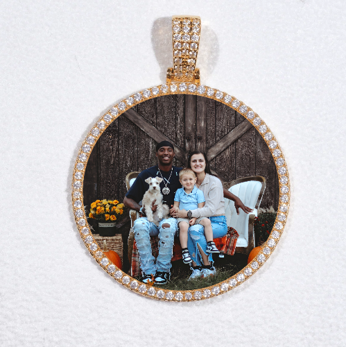 MEDIUM 3D CIRCLE CUSTOM PICTURE PENDANT