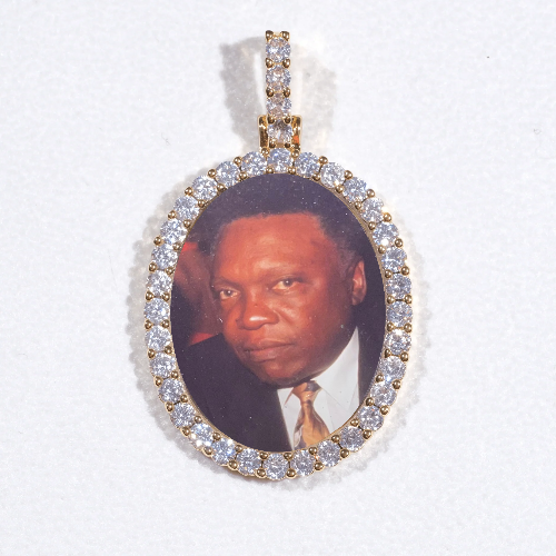 3D Oval Custom Picture Pendant