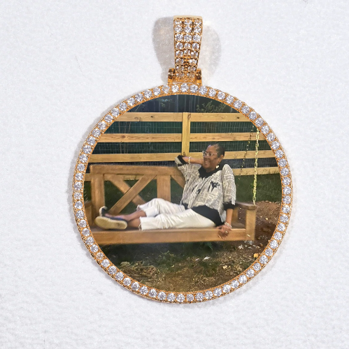 MEDIUM 3D CIRCLE CUSTOM PICTURE PENDANT