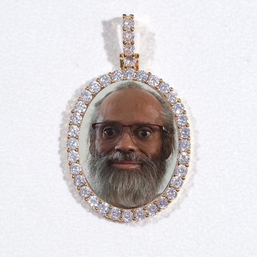 3D Oval Custom Picture Pendant