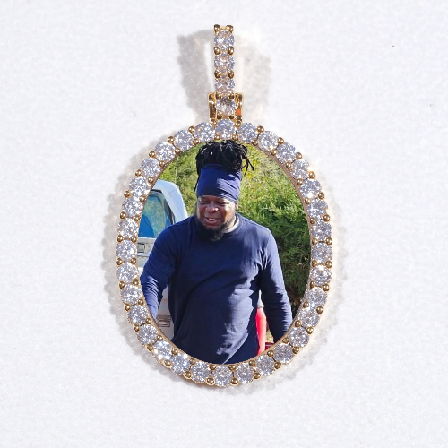 3D Oval Custom Picture Pendant