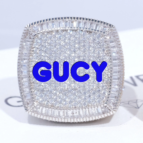 CUSTOM LETTER 3D ICED RING