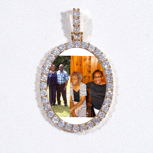 3D Oval Custom Picture Pendant