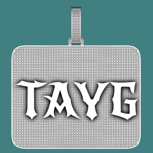 CUSTOM LETTER NECKLACE 3D BIG SQUARE