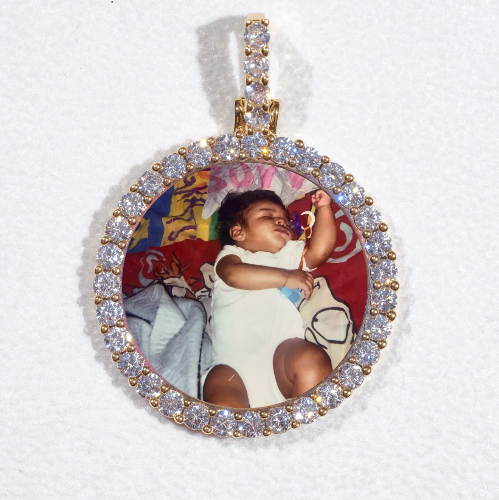 3D CIRCLE CUSTOM PICTURE PENDANT SMALL SIZE
