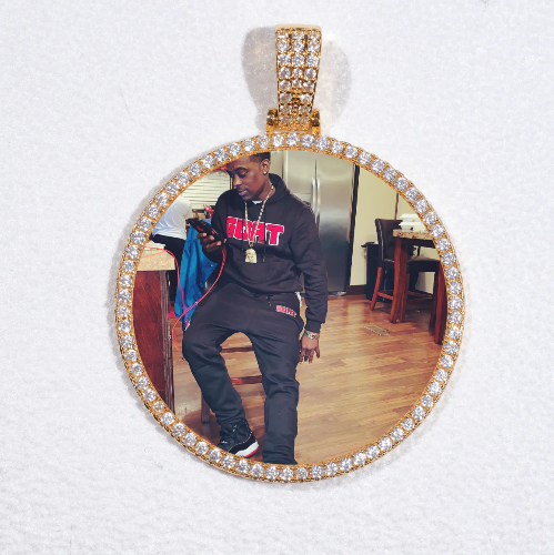 MEDIUM 3D CIRCLE CUSTOM PICTURE PENDANT