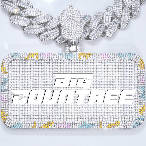 CUSTOM LETTER NECKLACE 3D COLORFUL SQUARE