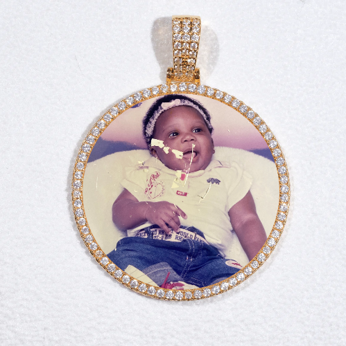 MEDIUM 3D CIRCLE CUSTOM PICTURE PENDANT