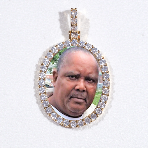 3D Oval Custom Picture Pendant