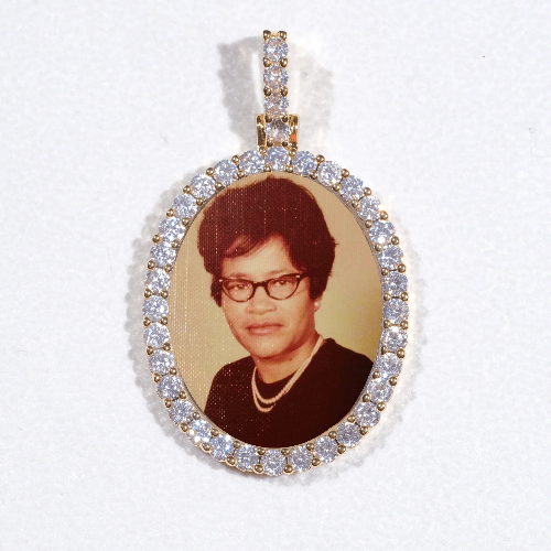 3D Oval Custom Picture Pendant
