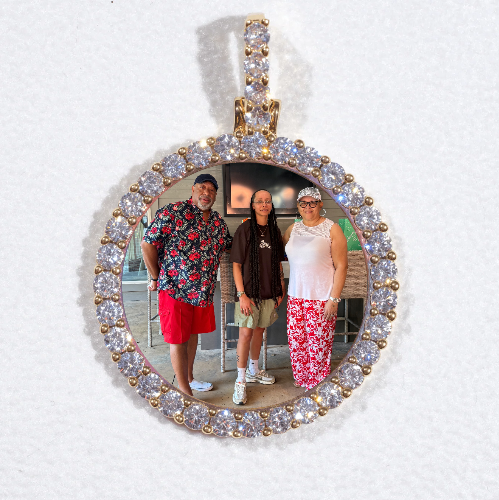 3D CIRCLE CUSTOM PICTURE PENDANT SMALL SIZE