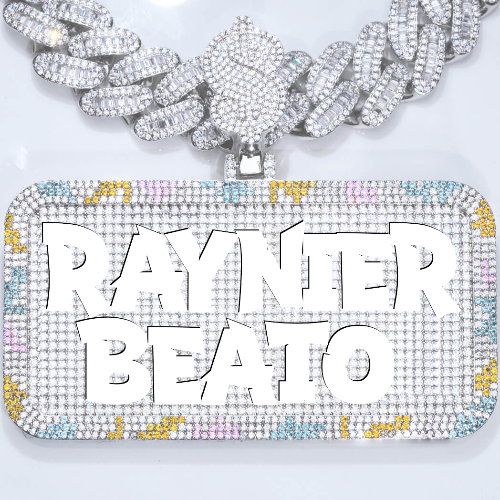 CUSTOM LETTER NECKLACE 3D COLORFUL SQUARE