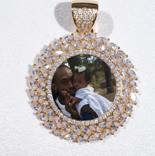 Large 3D Wheat Ear Custom Picture Pendant