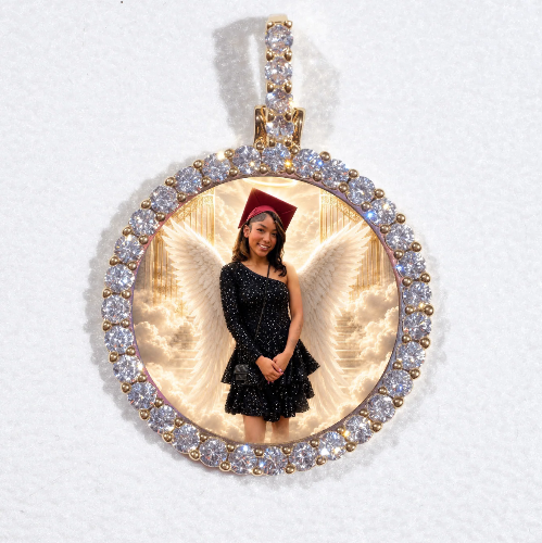 3D CIRCLE CUSTOM PICTURE PENDANT SMALL SIZE