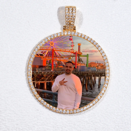 MEDIUM 3D CIRCLE CUSTOM PICTURE PENDANT
