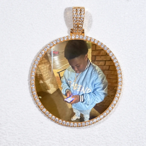 MEDIUM 3D CIRCLE CUSTOM PICTURE PENDANT