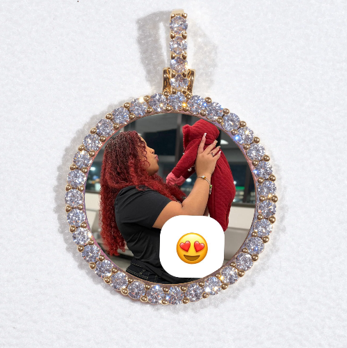 3D CIRCLE CUSTOM PICTURE PENDANT SMALL SIZE