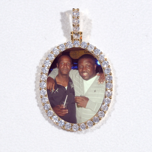 3D Oval Custom Picture Pendant