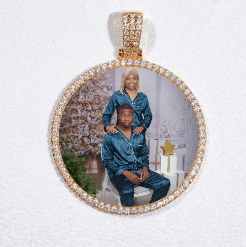 MEDIUM 3D CIRCLE CUSTOM PICTURE PENDANT