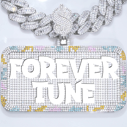 CUSTOM LETTER NECKLACE 3D COLORFUL SQUARE