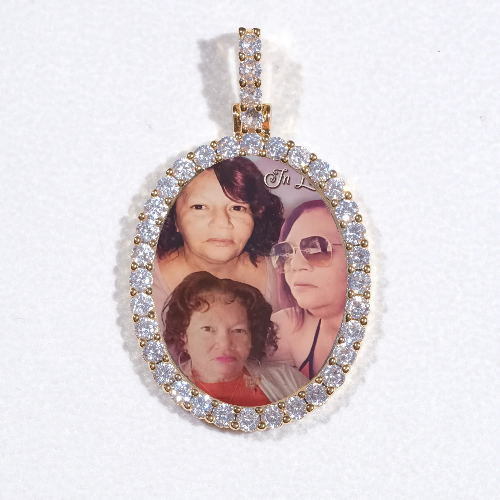 3D Oval Custom Picture Pendant
