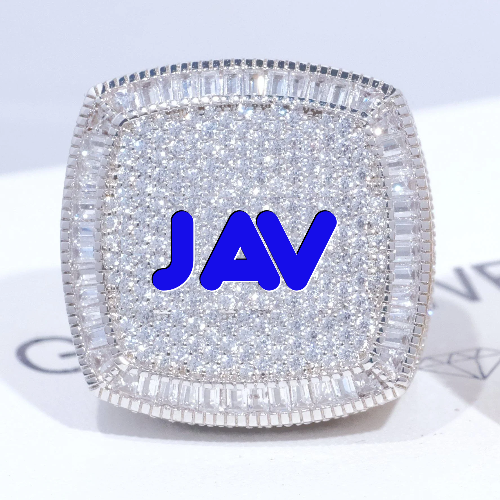 CUSTOM LETTER 3D ICED RING