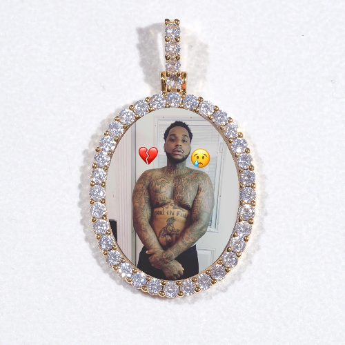3D Oval Custom Picture Pendant