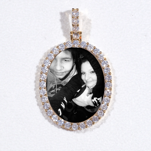 3D Oval Custom Picture Pendant