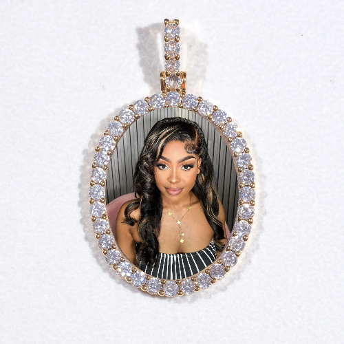 3D Oval Custom Picture Pendant