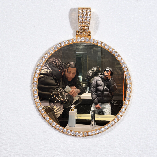 MEDIUM 3D CIRCLE CUSTOM PICTURE PENDANT
