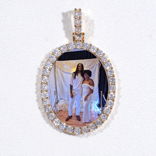 3D Oval Custom Picture Pendant