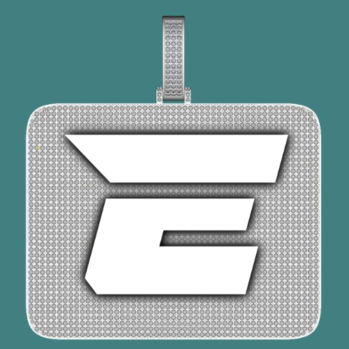 CUSTOM LETTER NECKLACE 3D BIG SQUARE