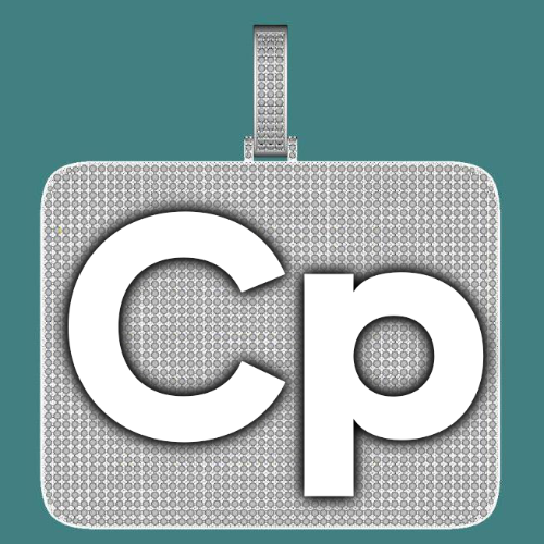 CUSTOM LETTER NECKLACE 3D BIG SQUARE