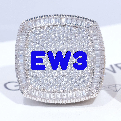CUSTOM LETTER 3D ICED RING
