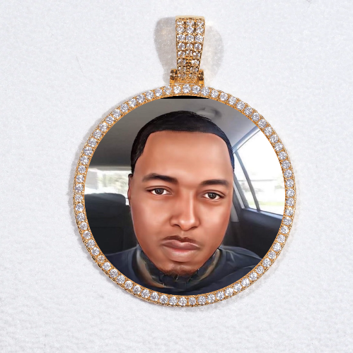 MEDIUM 3D CIRCLE CUSTOM PICTURE PENDANT