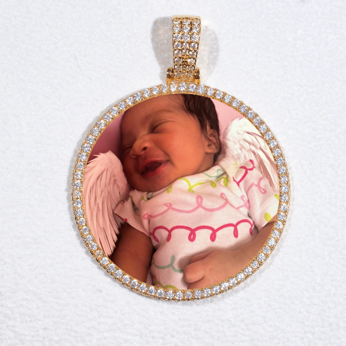 MEDIUM 3D CIRCLE CUSTOM PICTURE PENDANT