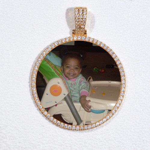 MEDIUM 3D CIRCLE CUSTOM PICTURE PENDANT