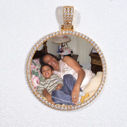 MEDIUM 3D CIRCLE CUSTOM PICTURE PENDANT