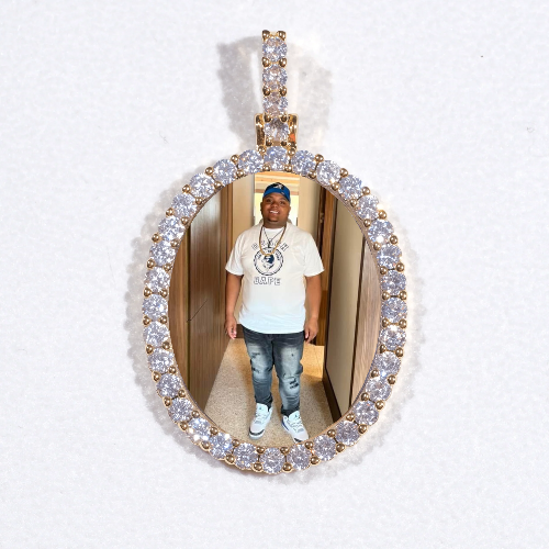 3D Oval Custom Picture Pendant