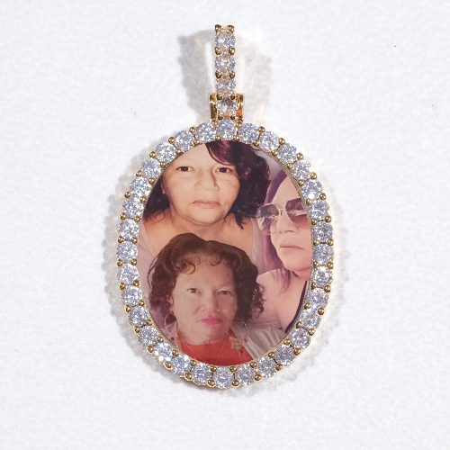 3D Oval Custom Picture Pendant